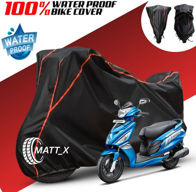 MATT_X Waterproof Two Wheeler Cover for Hero(Maestro, Black, Blue)
