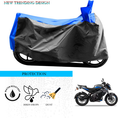ANTHUB Waterproof Two Wheeler Cover for Bajaj(Pulsar 200NS FI, Grey, Blue)