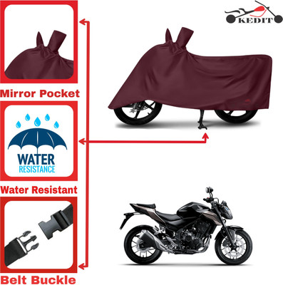 KEDIT Two Wheeler Cover for Honda(CB 500, Maroon)