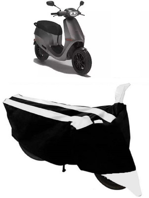 GANPRA Two Wheeler Cover for Ola(Electric Scooter, Black, White)