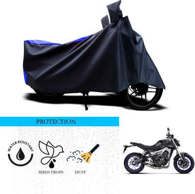 ANTHUB Waterproof Two Wheeler Cover for Yamaha(MT-09, Black, Blue)