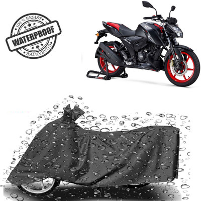 ROYAL AUTO MART Waterproof Two Wheeler Cover for TVS(Apache RTR 160 4V, Grey)