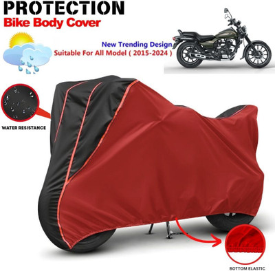CABRY Waterproof Two Wheeler Cover for Bajaj(Avenger 220 street, Red, Black)