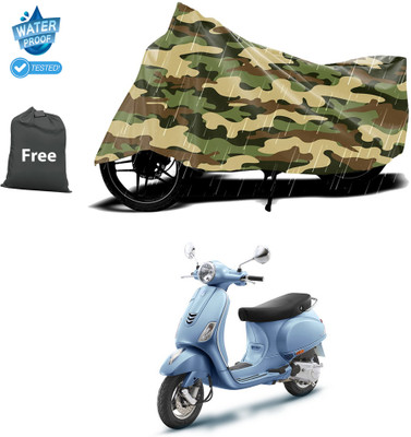 GOSHIV-car and bike accessories Waterproof Two Wheeler Cover for Vespa(ZX 125 BS6, Yellow)