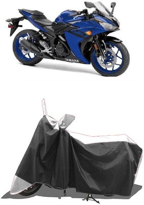 SUGASHRI Waterproof Two Wheeler Cover for Yamaha(YZF R3, White, Black)