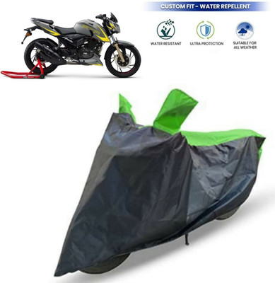 Mdstar Waterproof Two Wheeler Cover for TVS(Apache RTR 200 4V, Black)