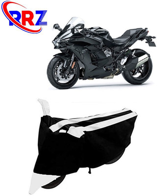 RRZ Waterproof Two Wheeler Cover for Kawasaki(Ninja H2, Black, White)