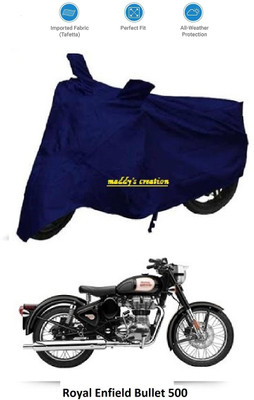 AutoRash Waterproof Two Wheeler Cover for Royal Enfield(Bullet 500, Blue)