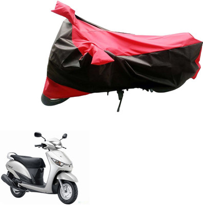 Mdstar Waterproof Two Wheeler Cover for Yamaha(Alpha, Black, Red)