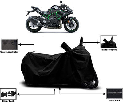Amexride Two Wheeler Cover for Kawasaki(ZH2 BS6, Black)