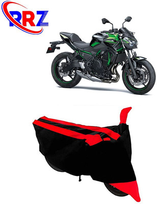 RRZ Waterproof Two Wheeler Cover for Kawasaki(Z650, Black, Red)