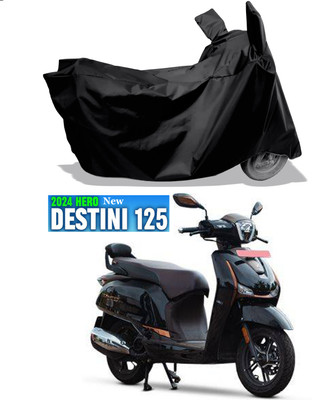 Amexride Two Wheeler Cover for Hero(Destini 125, Black)