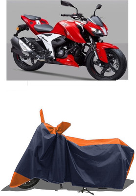 SUGASHRI Waterproof Two Wheeler Cover for TVS(Apache RTR 310, Orange, Blue)