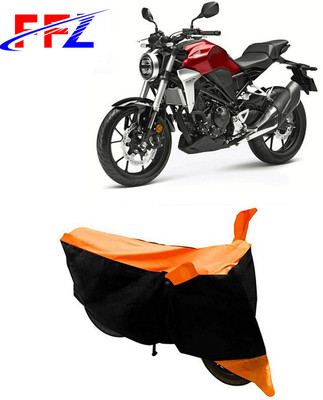 FFZ Waterproof Two Wheeler Cover for Honda(CB300R, Black, Orange)