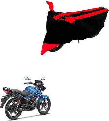 DeepShakshi AUTOMOTIVE Two Wheeler Cover for Hero(Glamour FI, Black, Red)