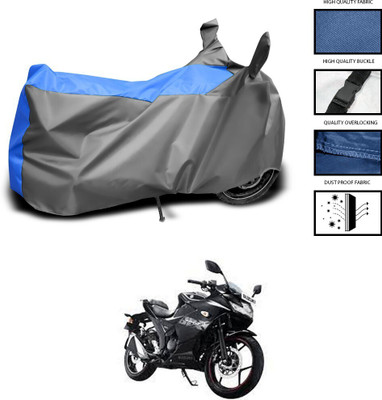 DeepShakshi AUTOMOTIVE Two Wheeler Cover for Suzuki(Gixxer SF 150, Grey, Blue)