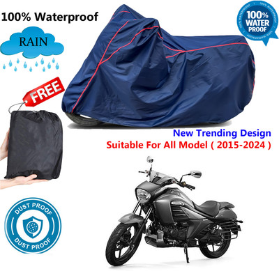 AutoGalaxy Waterproof Two Wheeler Cover for Suzuki(intruder 150, Blue, Red)