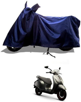 DeepShakshi AUTOMOTIVE Two Wheeler Cover for Bajaj(Urbanite Chetak BS6, Blue)