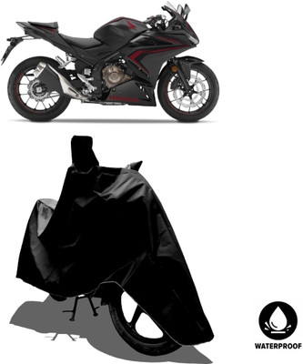Amexride Waterproof Two Wheeler Cover for Honda(CBR500R BS6, Black)