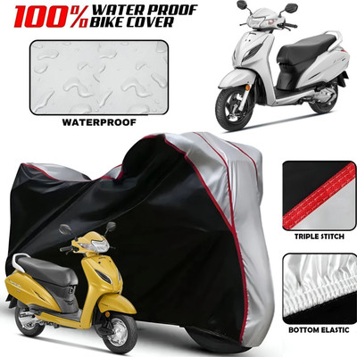 Starvin Waterproof Two Wheeler Cover for Honda(Activa, Black, Silver)