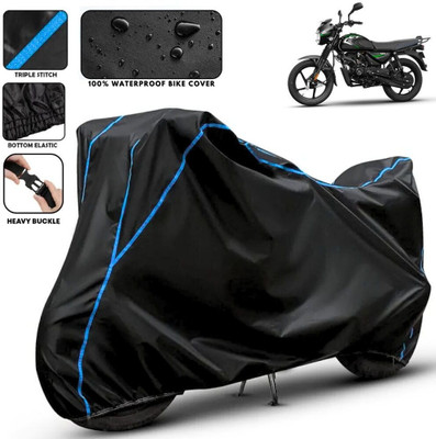 AutoGalaxy Waterproof Two Wheeler Cover for Bajaj(CT 125X, Black, Blue)