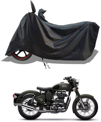 KEDIT Two Wheeler Cover for Royal Enfield(Bullet 350, Black)