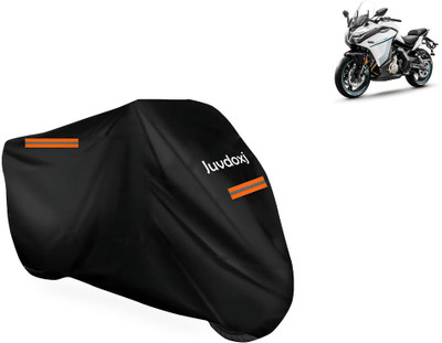 Juvdoxj Waterproof Two Wheeler Cover for CFMoto(400GT, Black)