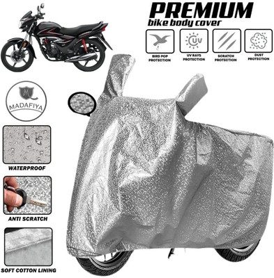MADAFIYA Two Wheeler Cover for Honda(CB Shine SP, Silver)