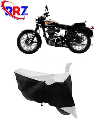 RRZ Waterproof Two Wheeler Cover for Royal Enfield(Bullet 350 Twinspark, Black, White)