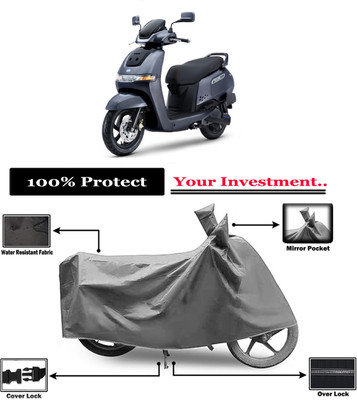 Amexride Two Wheeler Cover for TVS(iQube, Grey)