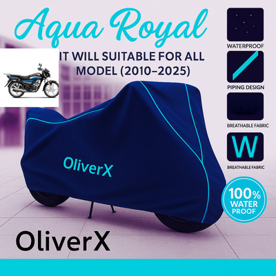 OliverX Waterproof Two Wheeler Cover for Honda(CD 110 Dream, Blue, Red)