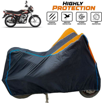 ZAQE Two Wheeler Cover for Bajaj(CT100, Black, Orange, Blue)