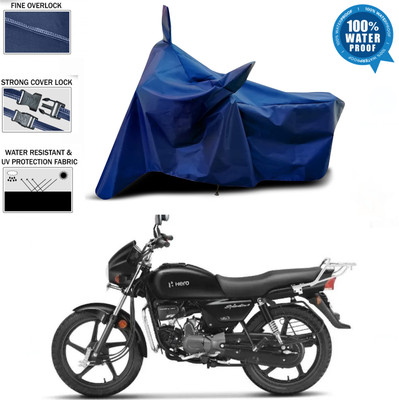 HWSXQAE Waterproof Two Wheeler Cover for Hero(Splendor, Blue)