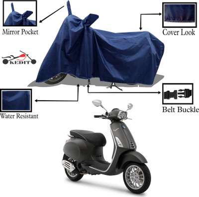 KEDIT Two Wheeler Cover for Vespa(GTS Super 300, Blue)