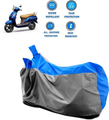 DeepShakshi AUTOMOTIVE Two Wheeler Cover for Suzuki(New Access 125, Grey, Blue)