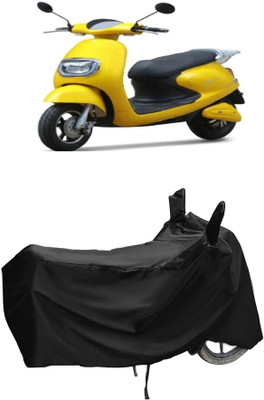Autoprime Two Wheeler Cover for Techo Electra(Emerge, Black)