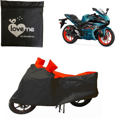 Love Me Waterproof Two Wheeler Cover for Yamaha(YZF R3, Red, Black)