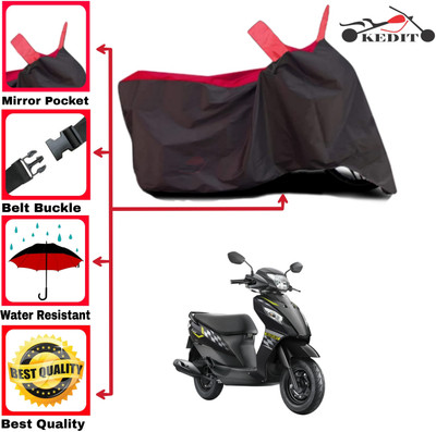 AASHTIK MART Two Wheeler Cover for Suzuki(Let's, Red, Black)