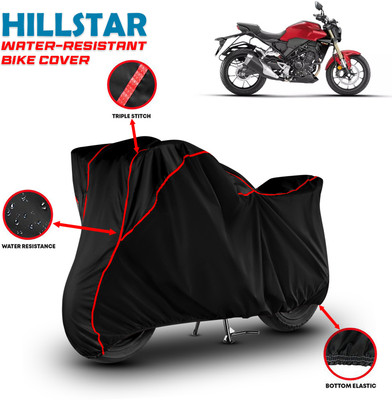 HILLSTAR Waterproof Two Wheeler Cover for Honda(CB300R, Black, Red)