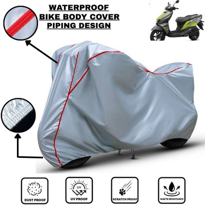 LE PRA Waterproof Two Wheeler Cover for Suzuki(Avenis 125, Silver, Red)