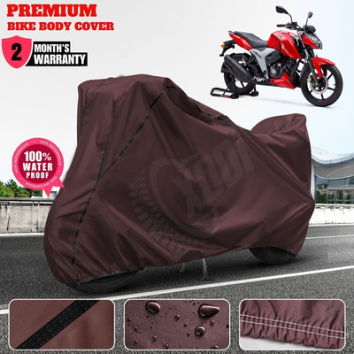xodi Waterproof Two Wheeler Cover for TVS(Apache RTR 160 4V, Maroon, Black)