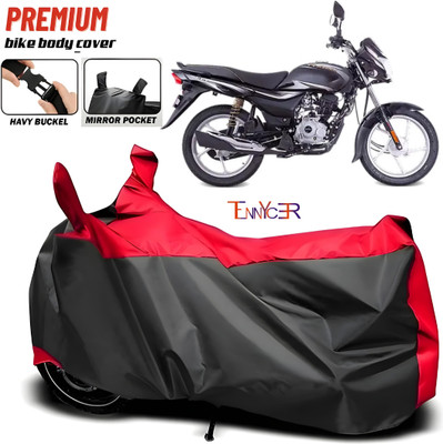 TENNYCER Waterproof Two Wheeler Cover for Bajaj(Platina, Red, Black)