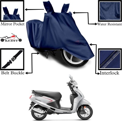 KEDIT Two Wheeler Cover for Hero(Pleasure+ 110, Blue)