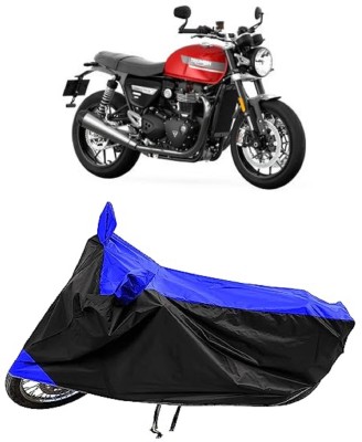 Mdstar Waterproof Two Wheeler Cover for Triumph(Speed Twin BS6, Blue)