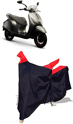 Amexride Two Wheeler Cover for Bajaj(Urbanite Chetak, Black)