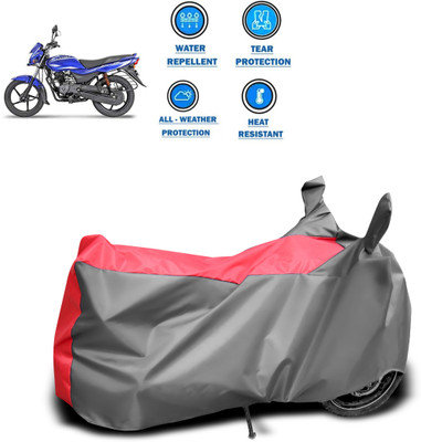 DeepShakshi AUTOMOTIVE Waterproof Two Wheeler Cover for Bajaj(Platina 125, Red, Grey)