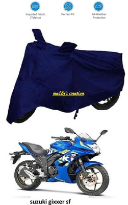 maddy's creation Waterproof Two Wheeler Cover for Suzuki(Gixxer SF, Blue)
