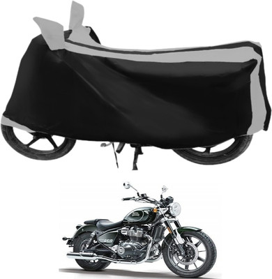 Euro Care Waterproof Two Wheeler Cover for Royal Enfield(Meteor, Silver)