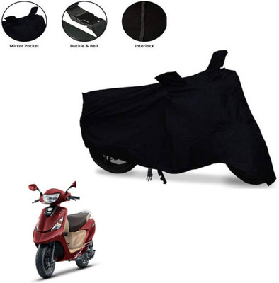DeepShakshi AUTOMOTIVE Two Wheeler Cover for TVS(Scooty Zest 110 BS6, Black)
