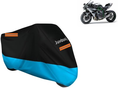 Juvdoxj Waterproof Two Wheeler Cover for Kawasaki(Ninja H2R, Blue)